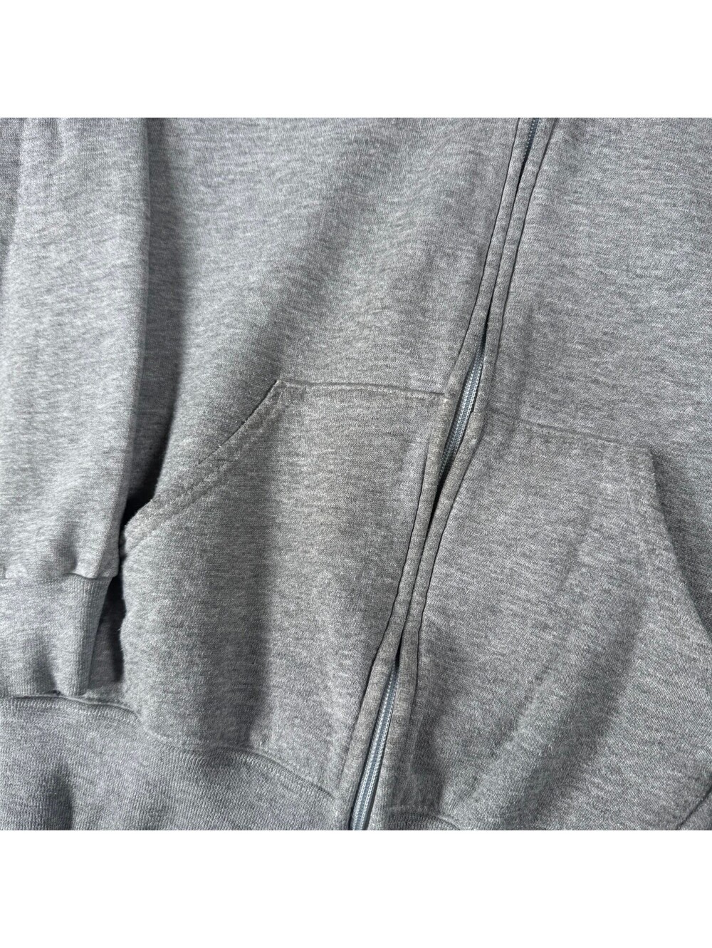 Y2K Russel Athletic Cotton Zip Up Croppy Hoodie Sz M - Picture 6 of 7